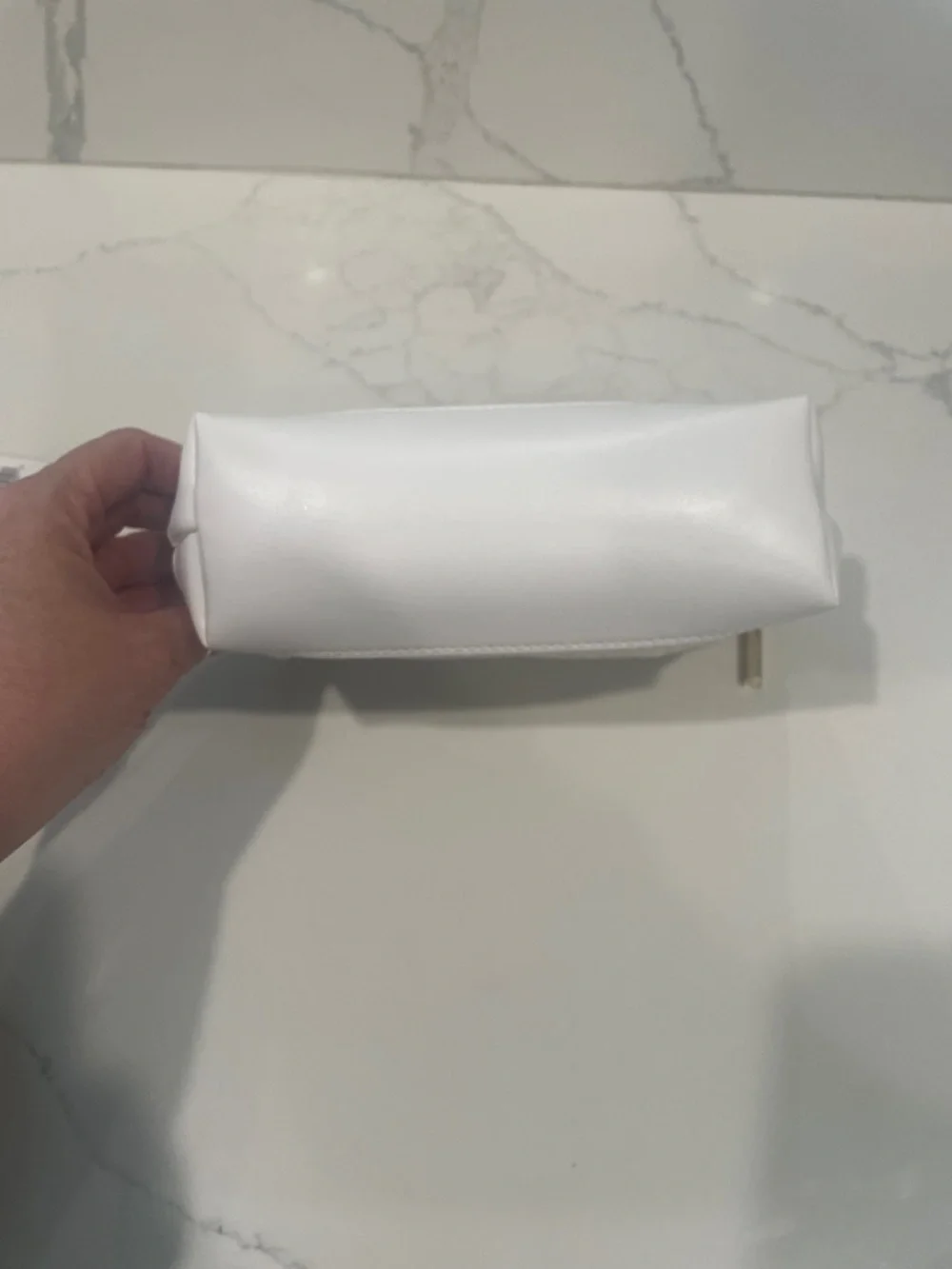 Kendra Scott White and Gold Patterned Cosmetic Pouch Duo